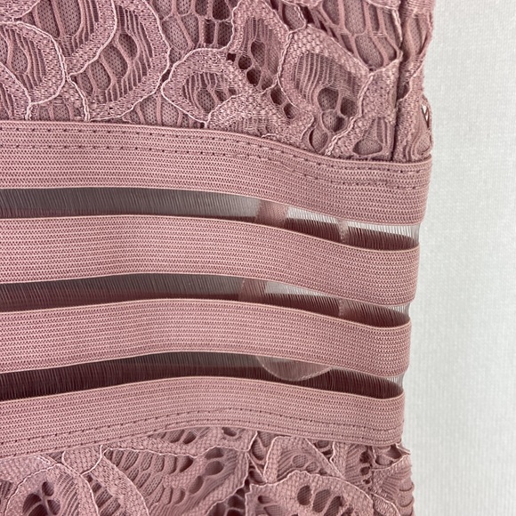 HOMECOMING City Studio Lace Fit Flare Rose Dress - Picture 6 of 8